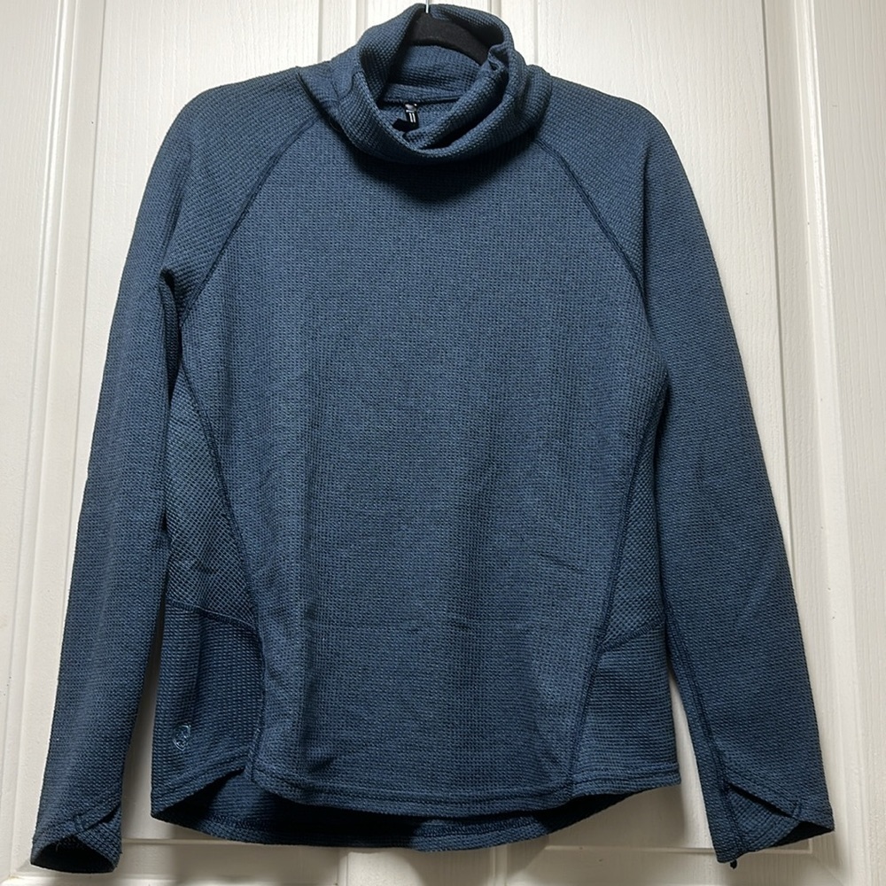 Women's Blue Turtleneck Top